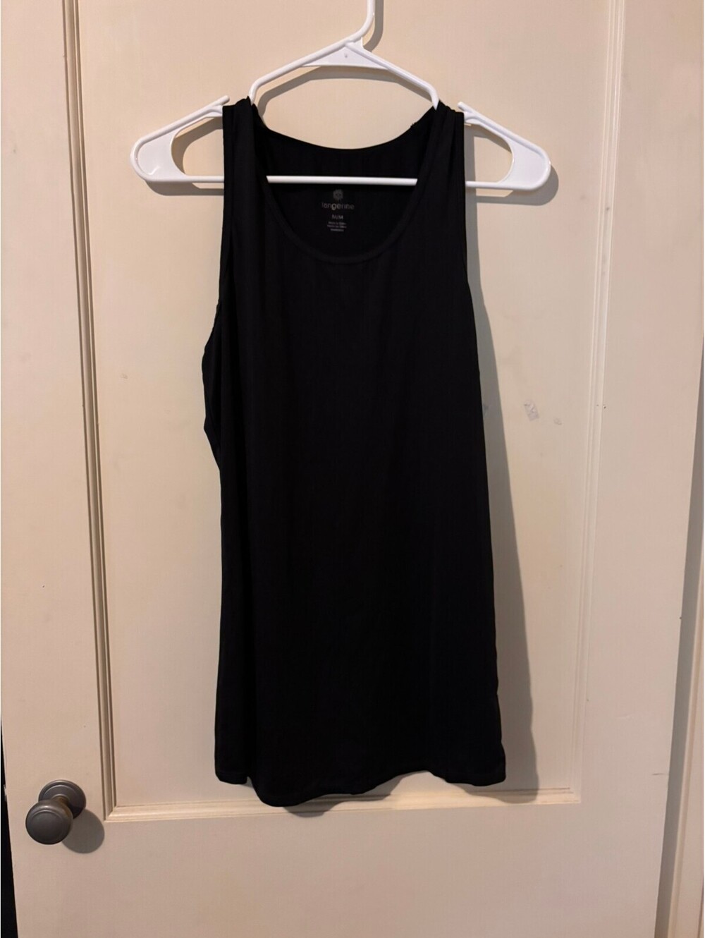 Tangerine Black Sleeveless Tank Top Medium
